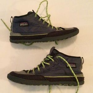 Patagonia Gray and Green Athletic Shoes, little stain on right (shown 3rd pic)